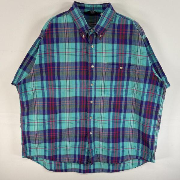 古着 90's/90年代 ウールリッチ WOOLRICH 半袖シャツ ボタンダウンシャツ チェック ...