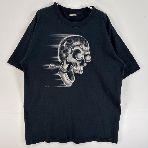 古着 00’s/00年代 リキッドブルー LIQUID BLUE 半袖Tシャツ スカル 両面 大判プ...