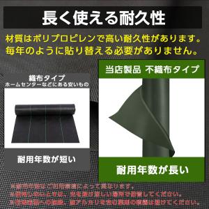 超高耐久 防草シート 1mx50m 固定ピン付...の詳細画像4