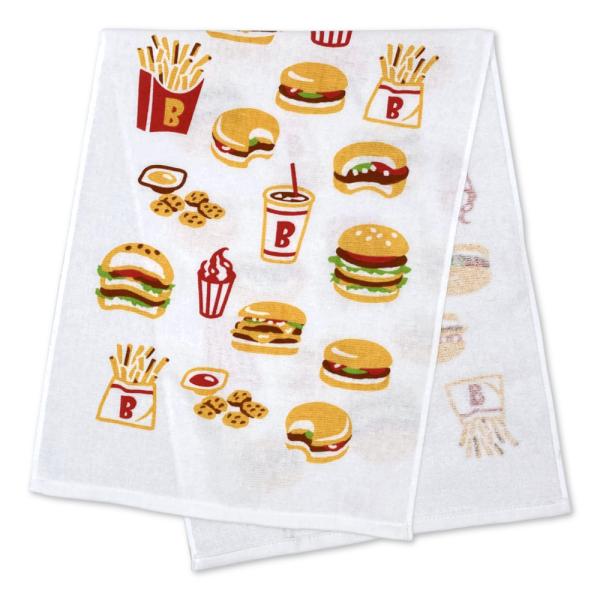 泉州産 フェイスタオル ガーゼ＆タオル cankeri ハンバーガー