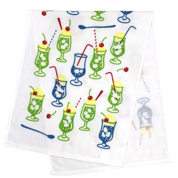 泉州産 フェイスタオル ガーゼ＆タオル cankeri クリームソーダ