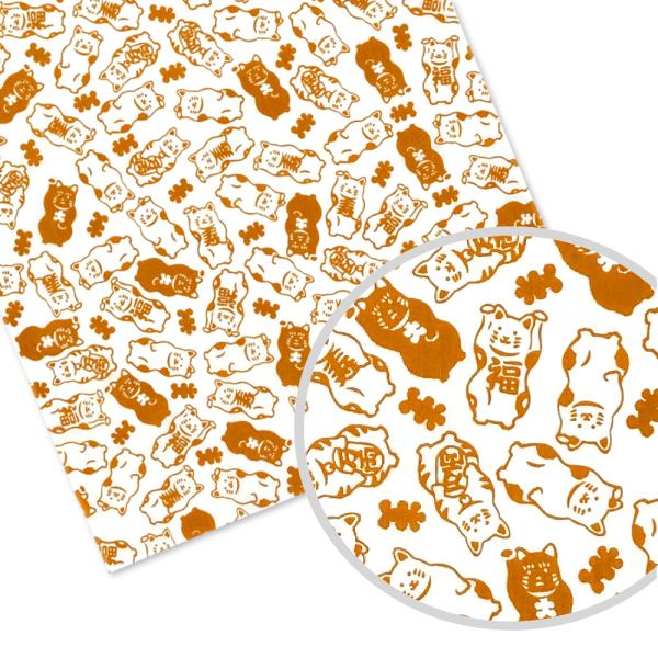 てぬぐい 小紋柄 招き猫