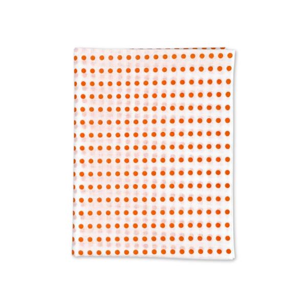 てぬぐい なめらか豆絞り 柿色 ほつれない加工可能