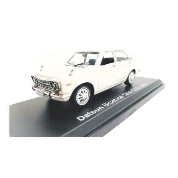 ミニカー 日産 ニッサン ダットサン ブルーバード1600SSS 1969 ホワイト 1/43スケー...