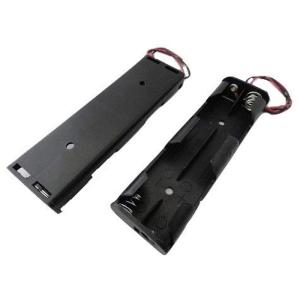 単三 4本 電池ボックス電池ケース 約21.8×約106.5×厚約14.6mm コード付 2個入 bat-010の商品画像