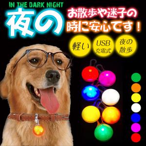 【２点で10％オフ】首輪 光る LED ライト軽い 光る ドック 夜の散歩 光る首輪 ペンダント 充電式 USB 犬 ランニング ウォーキング 散歩 小型犬 中型犬 大型犬