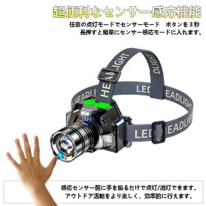 ＼即納/ ヘッドライト ヘッドランプ 充電式 ...の詳細画像2