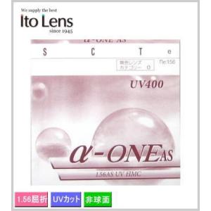 レンズ交換　イトーレンズ　　屈折率（ne1.56）　単焦点非球面設計メガネレンズ　UVカット標準装備　２枚１組