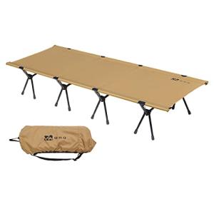 セールTAN (タン) WAQ 2WAY WIDE COT ２WAYワイドコット コット キャンプ用コット キャンプベッド 幅広ハイロー 折りたたみ 幅80cm (TAN (タン))の商品画像