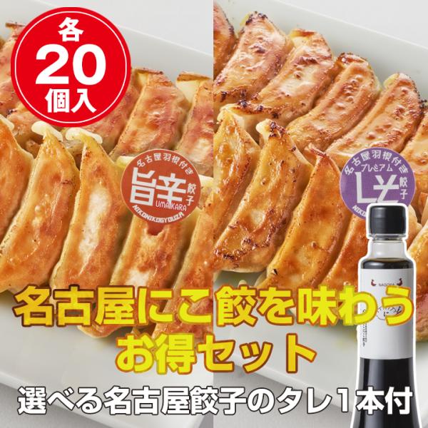 【名古屋餃子を満喫】 お得セット・しそ&amp;旨辛（各20個入）　冷凍餃子 ぎょうざ ギョーザ 送料無料 ...