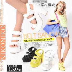 全品送料無料一部地域除く ベルト チャンキー ヒール 厚底 サンダル 即納｜nikonikoshoes