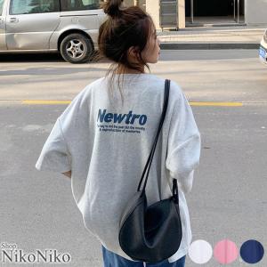 全品送料無料一部地域除く Newtro バックプリント オーバーTシャツ ma ロゴ レディース 韓国｜nikonikoshoes