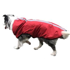 oncpcare 犬服 犬 レインコート 犬用カッパ 防水 ペット服 雨具 通気 帽子付 マジックテープ 着せやすい リード