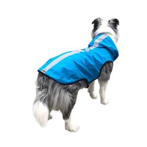 oncpcare 犬服 犬 レインコート 犬用カッパ 防水 ペット服 雨具 通気 帽子付 マジックテープ 着せやすい リード