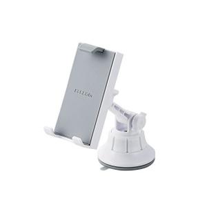 エレコム 車載ホルダー スマホ・タブレットスタンド 繰り返し使えるゲル吸盤タイプ 幅10.5cm~18.5cmまで対応