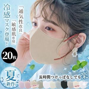 【お試し価格】20枚 薄型 冷感マスク バイカラ...の商品画像