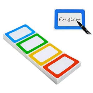 FungLam 名前ラベル カラーラベル 手書きステッカー 防水