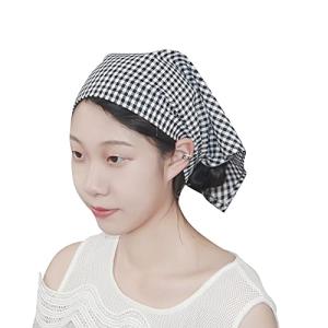 Bestechno 三角巾 無地タイプ マジックテープ付き 大人用 男女兼用 おしゃれ シンプル 衛生帽 三角頭巾 バンダナ カフェ 業務用 給食用