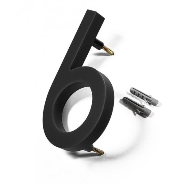 大きなモダンなドア,アルファベット,数字記号,0?9の文字,黒の数字,125mm,5,家庭用外