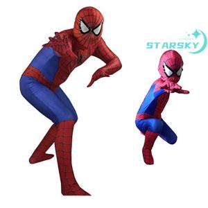 スパイダーマン 全身タイツ 赤 ライクラ 弾力...の詳細画像1