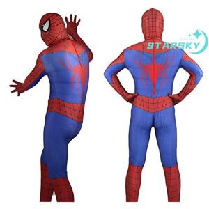 スパイダーマン 全身タイツ 赤 ライクラ 弾力...の詳細画像3