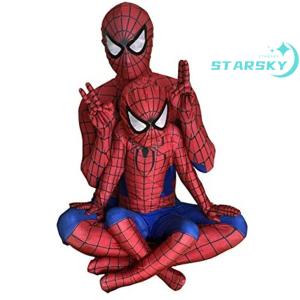スパイダーマン 全身タイツ 赤 ライクラ 弾力...の詳細画像4