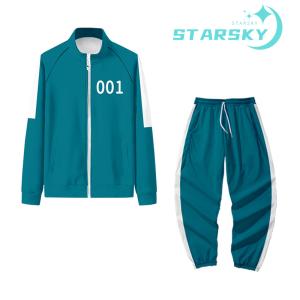 イカゲーム　Squid Game パーカー トップス スウェット パンツ　上下セット　コスチューム 大人用 子供用　男女兼用 コスプレ衣装　ハロウィン　舞台仮装　