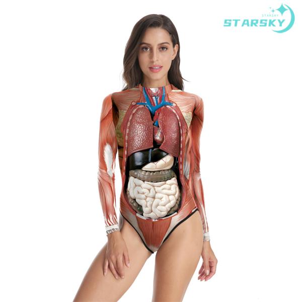 全身タイツ 衣装 筋肉 人体模型 人体 模型 筋肉模型 医学模型 解剖模型 人体解剖 仮装　ハロウィ...