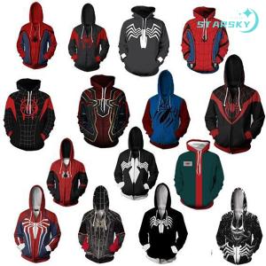 アベンジャーズ　アイアンマン スパイダーマン　パーカー フード付き　長袖　春秋冬　コスチューム　プレゼント　ギフト　パーカー