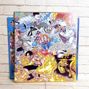 ☆A81 一番くじ ワンピース WT100記念 尾田栄一郎描き下ろし 大海賊百景 J賞 色紙 集合 中央エース＆黒ひげ ☆