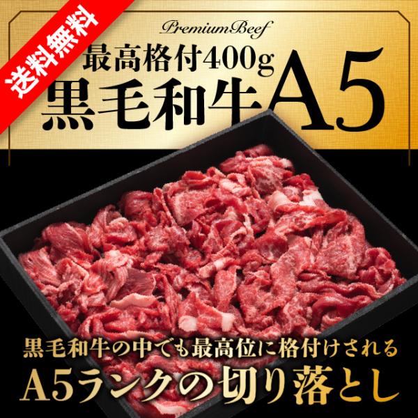 肉 牛肉 A5 黒毛和牛 切り落とし 400g 食品 冷凍 焼肉 すきやき すき焼き肉 しゃぶしゃぶ...