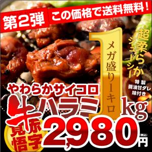肉 焼肉 牛肉 やわらかひとくち 牛ハラミ 1kg 500ｇ×2P