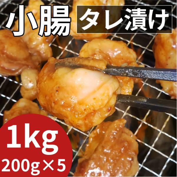 小腸タレ漬け 1kg（200g×5個） 国産牛 焼肉 ホルモン 自家製だれ もつ鍋 もつ煮込み ホル...