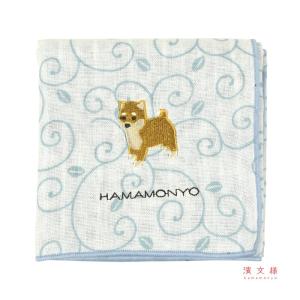 ご確認用　クロムハンカチ　柴犬さん柄ハンドメイド4/17 和たおる セミウォッシュ 黒柴くん / 柴犬 綿100% ハンドタオル ギフト