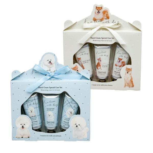 ハンドクリームスペシャルケアセット FTD ビションフリーゼ 柴犬 ギフト プレゼント 犬柄 犬グッ...