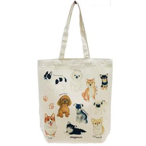 アトリエ ポピンプチバッグ シュナウザー トイプードル 犬柄 トート
