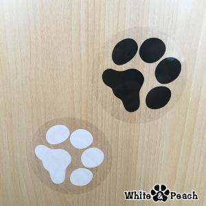 当店オリジナル 肉球ステッカー（大）1枚単位売 犬柄 猫柄 足跡 足あと シール 車用