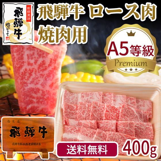 肉 牛肉  和牛 焼肉 A5 等級 最高 ランク 飛騨牛 ロース肉 400g 1パック 黒毛和牛 焼...