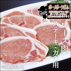 肉 豚肉 国産豚肉 ボーノポークぎふ ロース肉 ステーキ・カツ用 400ｇ  ブランド豚 お取り寄せ...