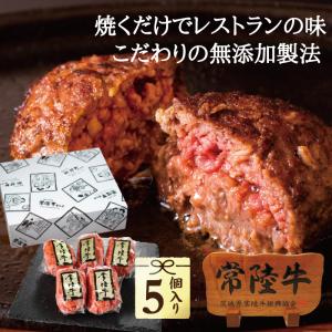 母の日 プレゼント 食べ物 お返し ギフト 牛肉 ギフト 常陸牛ハンバーグ 5個入 化粧箱 レシピ 和牛 内祝 誕生日プレゼント 就職 お祝い 男性 女性 グルメギフト