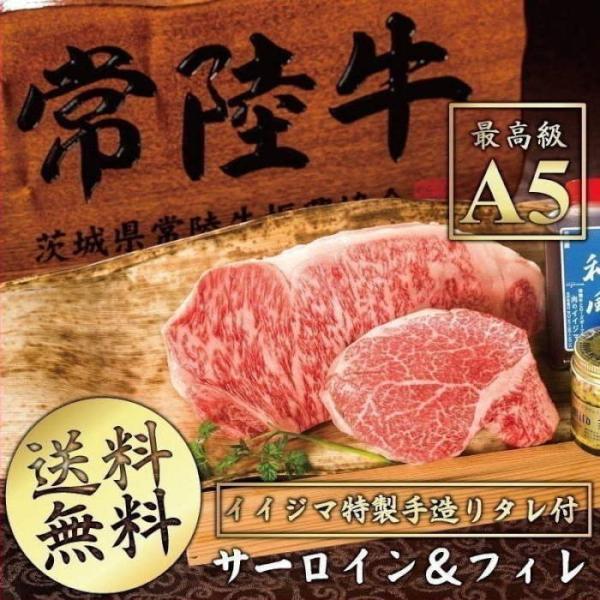 母の日 プレゼント 食べ物 お返し ギフト ギフト 常陸牛 A5 サーロイン 250g＆フィレステー...