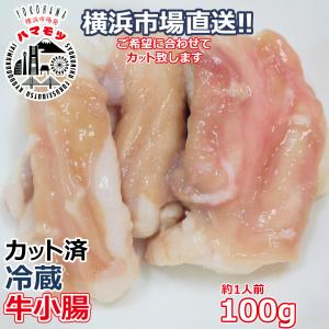 国産牛小腸 100g 市場直送 ハマモツ ホルモン　モツ鍋　博多もつ鍋