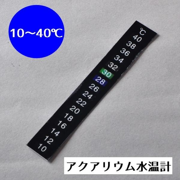 水温計 水槽 アクアリウム 10〜40℃ ステッカー 水温測定 水槽管理 金魚 メダカ カメ は虫類...