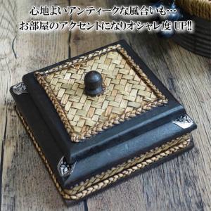 N-Chai 灰皿 蓋付き 卓上 おしゃれ 木...の詳細画像1