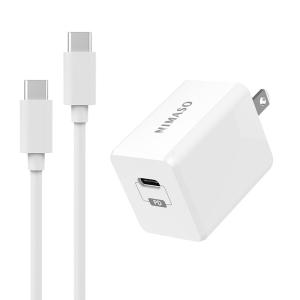PD充電器 USB C Type C 18W 急速充電器 Power Delivery Type-C AC アダプター iPhone, iPad, Nintendo その他 USB C機器対応 C to C ケーブル付き Nimaso