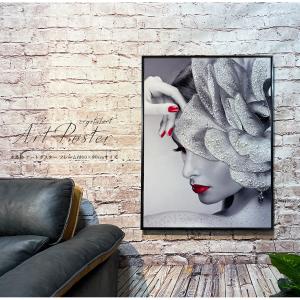 アートパネル 60×80 水晶絵 HC9423 人物 女性 壁掛けパネル 絵