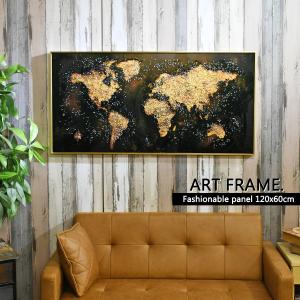 アートパネル 60×120 水晶絵 KH1074 世界地図 ワールド 壁掛けパネル 絵 玄関 ギフト モダン おしゃれ