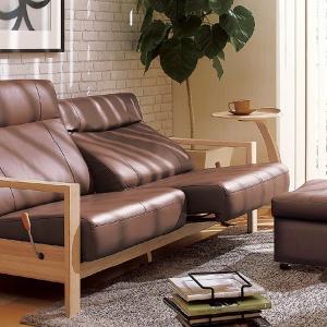 カリモク ESTEEM 2シーター 天然皮革ソファ　品番「WB5002」 ESTEEM 2シーター WB5002 ビターブラウン ウォールナット