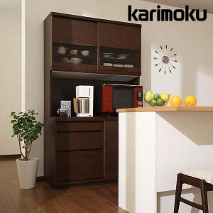 KARIMOKU 引き出し機能付キッチン収納棚 炊飯器レンジ置き カリモク家具 送料無料]カリモク レンジ台 家具 KARIMOKU キッチン収納食器棚