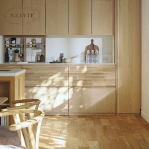 カリモク　組み合わせ4枚扉キッチンボード　NEIVIE　2020年製【愛品倶楽部柏店】 NEIVIE（カリモク家具） カリモク NEIVIE ネイビ 下置き（引出） 食器